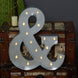 2 FT | Vintage Metal Marquee Symbol Lights Cordless With 16 Warm White LED - &