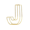 8" Tall | Gold Wedding Centerpiece | Freestanding 3D Decorative Wire Letter | J
