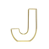8" Tall | Gold Wedding Centerpiece | Freestanding 3D Decorative Wire Letter | J#whtbkgd