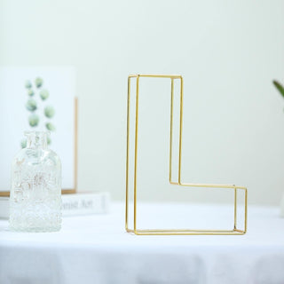 Create Unforgettable Events with the 8" Tall Gold Freestanding 3D Decorative Wire Letter