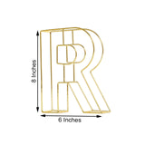 8" Tall | Gold Wedding Centerpiece | Freestanding 3D Decorative Wire Letter | R