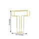 8" Tall | Gold Wedding Centerpiece | Freestanding 3D Decorative Wire Letter | T