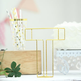 Elegant Gold Wire Letter for Stunning Wedding Centerpieces