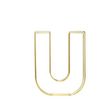 8" Tall | Gold Wedding Centerpiece | Freestanding 3D Decorative Wire Letter | U#whtbkgd