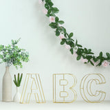 8" Tall | Gold Wedding Centerpiece | Freestanding 3D Decorative Wire Letter | Z