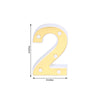 6" Gold 3D Marquee Numbers | Warm White 5 LED Light Up Numbers | 2