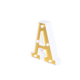 6" Gold 3D Marquee Letters | Warm White 5 LED Light Up Letters | A