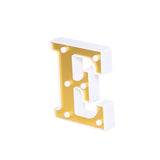 6 Gold 3D Marquee Letters | Warm White 6 LED Light Up Letters | E