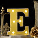 6 Gold 3D Marquee Letters | Warm White 6 LED Light Up Letters | E#whtbkgd