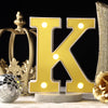 6 Gold 3D Marquee Letters | Warm White 5 LED Light Up Letters | K#whtbkgd