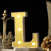 6" Gold 3D Marquee Letters | Warm White 4 LED Light Up Letters | L#whtbkgd