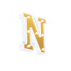 6" Gold 3D Marquee Letters | Warm White 7 LED Light Up Letters | N