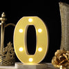 6 Gold 3D Marquee Letters | Warm White 6 LED Light Up Letters | O#whtbkgd