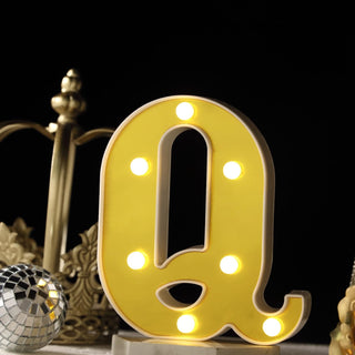 Add a Touch of Glamour with 6" Gold 3D Marquee Letters