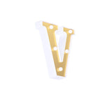 6 Gold 3D Marquee Letters | Warm White 5 LED Light Up Letters | V