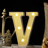 6 Gold 3D Marquee Letters | Warm White 5 LED Light Up Letters | V#whtbkgd