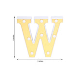 6 Gold 3D Marquee Letters | Warm White 8 LED Light Up Letters | W