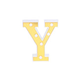 6 Gold 3D Marquee Letters | Warm White 6 LED Light Up Letters | Y