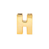 6inch Shiny Gold Plated Ceramic Letter "H" Sculpture Bud Vase, Flower Planter Pot Table #whtbkgd