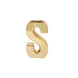 6inch Shiny Gold Plated Ceramic Letter "S" Sculpture Bud Vase, Flower Planter Pot Table #whtbkgd