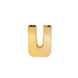 6inch Shiny Gold Plated Ceramic Letter "U" Sculpture Bud Vase, Flower Planter Pot Table #whtbkgd