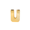 6inch Shiny Gold Plated Ceramic Letter "U" Sculpture Bud Vase, Flower Planter Pot Table #whtbkgd