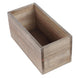 2 Pack | 10"x5" Natural Rectangular Wood Planter Box Set with Plastic Liners#whtbkgd