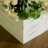 Pack of 2 | 10"x5" Whitewash Rectangular Wood Planter Box Set with Plastic Liners