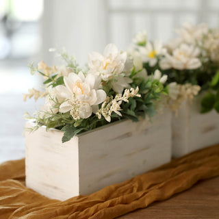 Elevate Your Event Decor with Whitewashed Wood Planters