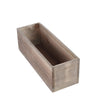 14"X5" Natural Rectangular Wood Planter Box, Decorative Window Flower Box With Plastic Liners#whtbkgd