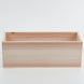 Tan Rectangular Wood Planter Box Set, Plant Holder With Removable Plastic Liners - 18x6inch