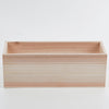 Tan Rectangular Wood Planter Box Set, Plant Holder With Removable Plastic Liners - 18x6inch