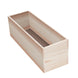Tan Rectangular Wood Planter Box Set, Plant Holder With Removable Plastic Liners - 18x6inch#whtbkgd