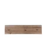 24"x6" Natural Rectangular Wood Planter Box Set With Removable Plastic Liners