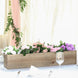 30"x6" | Natural | Rectangular Wood Planter Box Set With Removable Plastic Liners