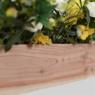 Enhance Your Event Decor with the Tan Rectangular Wood Planter Box