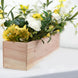 Tan Rectangular Wood Planter Box Set, Plant Holder With Removable Plastic Liners - 30x6inch