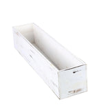 30"x6" | White | Rectangular Wood Planter Box Set With Removable Plastic Liners #whtbkgd