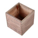 2 Pack | 5" Natural Square Unfinished Wooden Planter Box With Removable Plastic Liners #whtbkgd