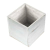 2 Pack | 5" Whitewash Square Wood Planter Box Set With Removable Plastic Liners #whtbkgd