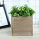 2 Pack | 6" Natural Square Wood Planter Box Set With Removable Plastic Liners