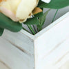 2 Pack | 6" Whitewash Square Wood Planter Box Set With Removable Plastic Liners