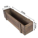 24"x6" | Smoked Brown Rustic Natural Wood Planter Box With Removable Plastic Liners