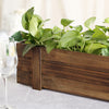 24"x6" | Smoked Brown Rustic Natural Wood Planter Box With Removable Plastic Liners