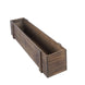 30"x6" | Smoked Brown Rustic Natural Wood Planter Box With Removable Plastic Liners #whtbkgd