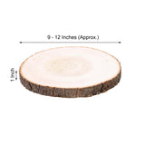 Centerpiece Poplar Wood Slab, Rustic Wood Slices 12Inch Dia Natural Color