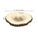 Centerpiece Poplar Wood Slab, Rustic Wood Slices 18Inch Dia Natural Color