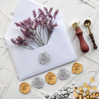 Add Elegance to Your Wedding with the Gold and Silver Wax Seal Stamp Kit