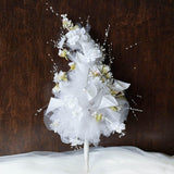20inch | White Artificial Lily & Tulip Wedding/Bridal Bouquet Flowers