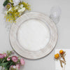 6 Pack | 13inch White Boho Lace Embossed Acrylic Plastic Charger Plates